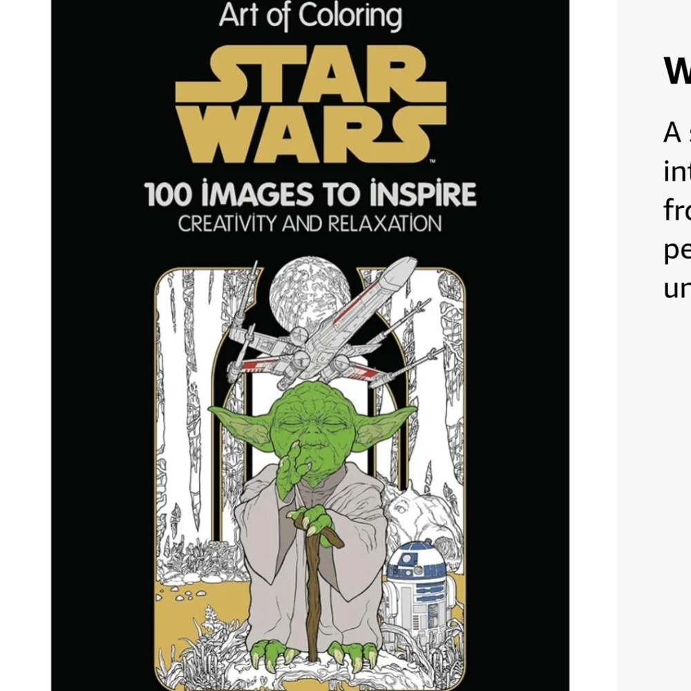 Star Wars Art Therapy Coloring Book - Black and Gold - Picture 8 of 8